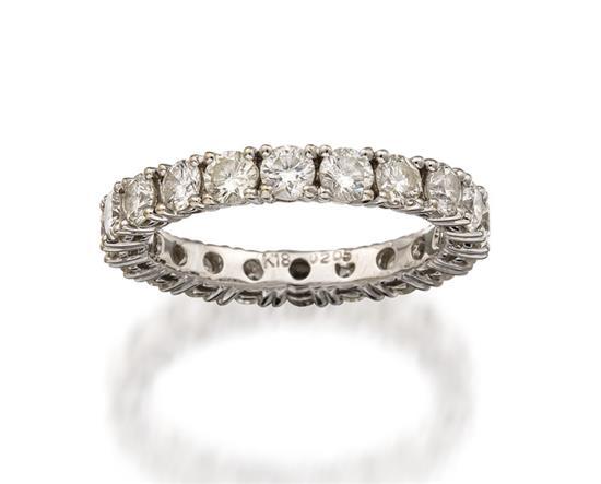18ct white gold and diamond eternity ring