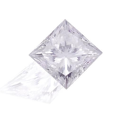 Unmounted princess-cut diamond