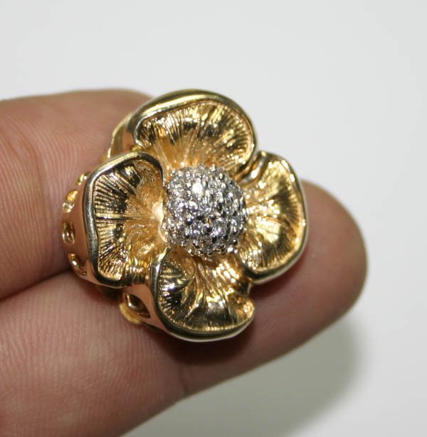 5839: GENUINE 0.55 CT DIAMOND 14K GOLD PENDANT 17.70 GR