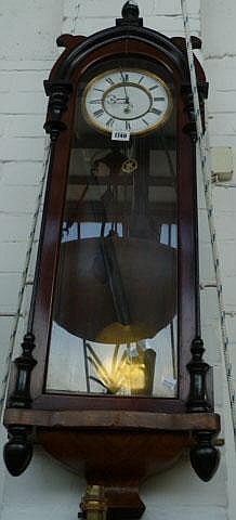 A Viennese style regulator wall clock, 20th