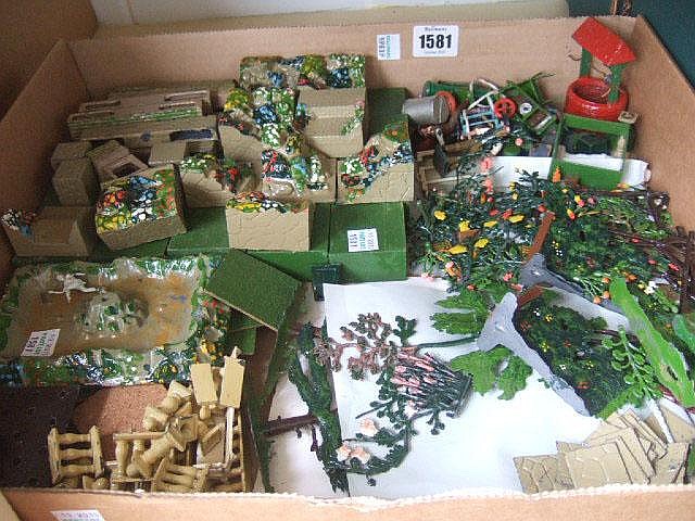 A quantity of Britains hollowcast lead accessories