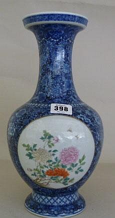A Chinese 'famille-rose' vase, Qing dynasty, 19th