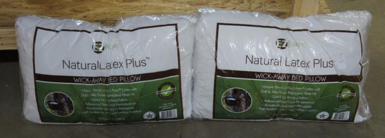 2 Natural Latex Plus Pillows Jumbo New