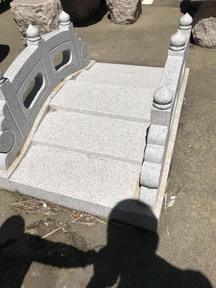 Hand-Carved Granite Garden Bench