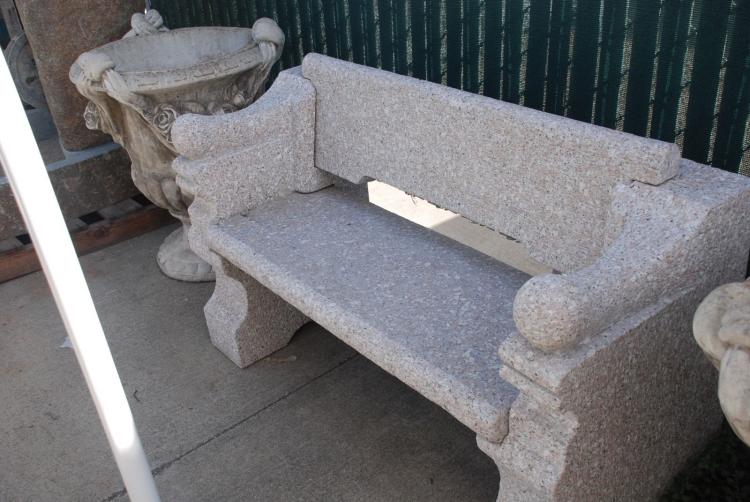 Beautiful Hand Carved Granite Bench 30x49