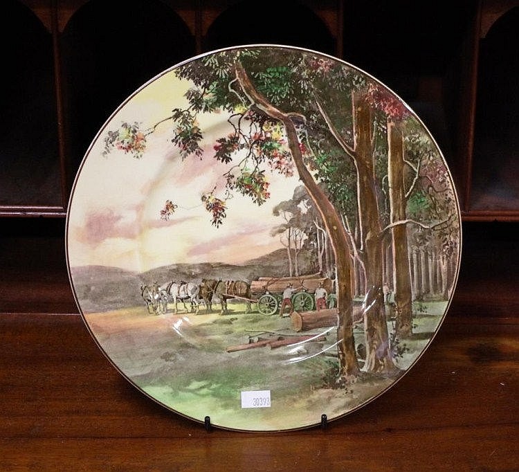 Royal Doulton cabinet plate Australian scene