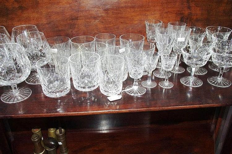 Collection of Waterford "Lismore: crystal glasses