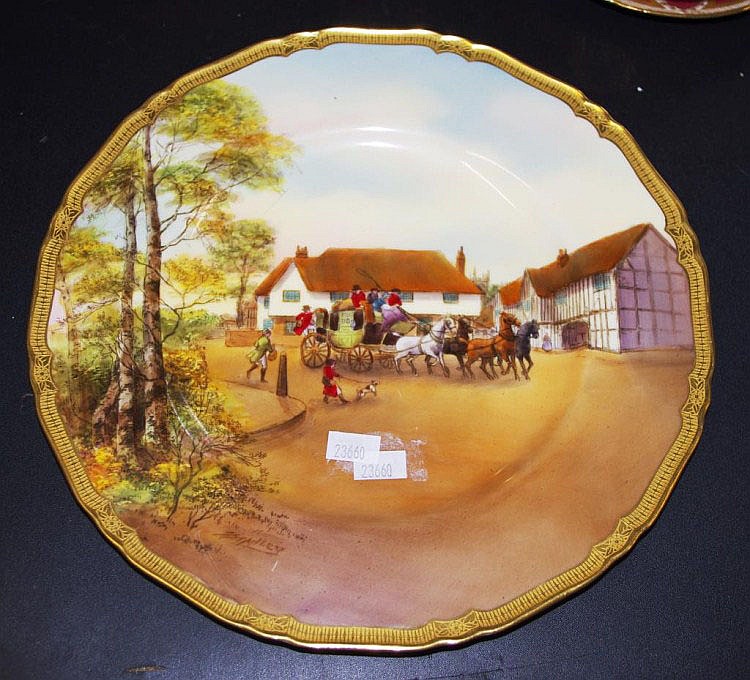 Royal Worcester hand painted cabinet plate "The