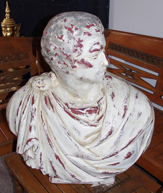 Very large ancient roman style bust