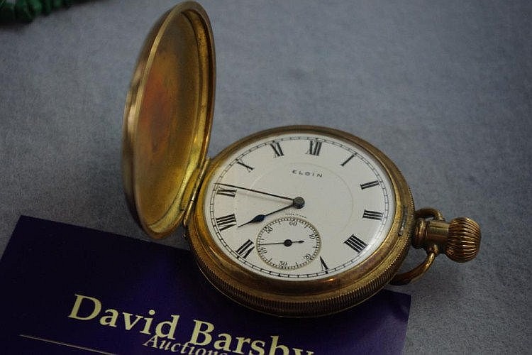 Elgin gold plated pocket watch