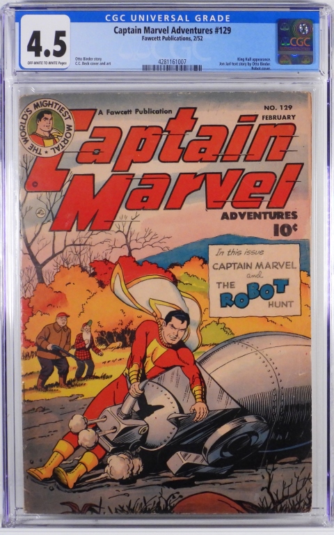Fawcett Pub Captain Marvel Adventures #129 CGC 4.5