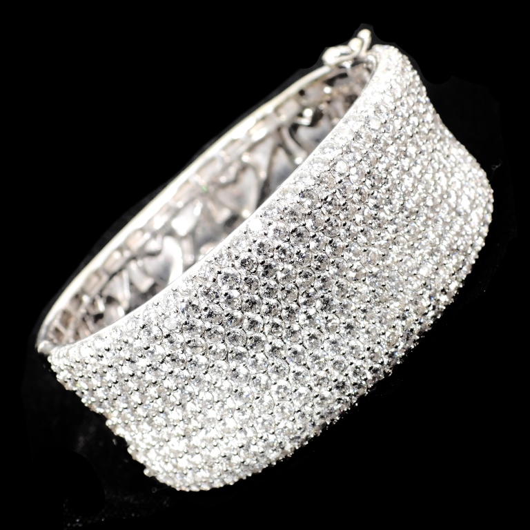 15CT Diamond Bangle 14KT Gold Bracelet