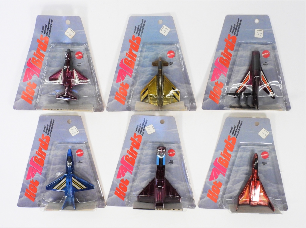 6PC 1971 Mattel Hot Wheels Hot Birds Diecast MOSC