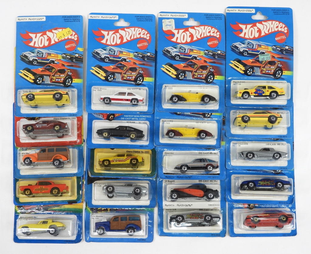 20PC 1979-1982 Mattel Hot Wheels MOSC Diecast Cars