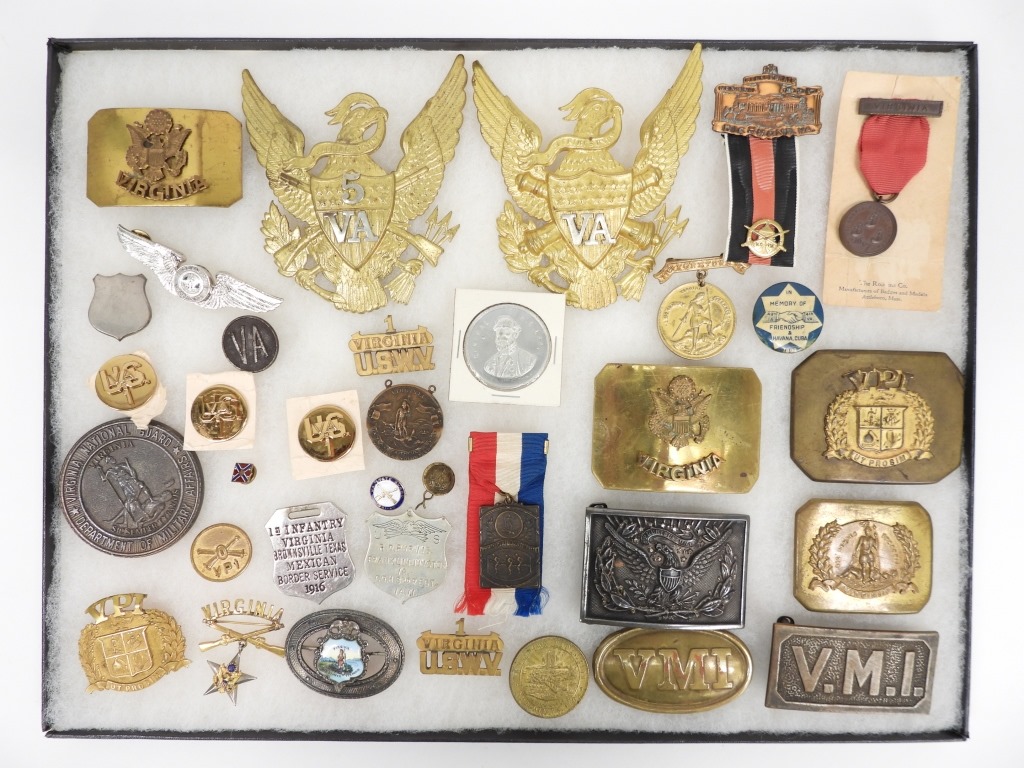 Group of Virginia Related Insignia and Belt Plates