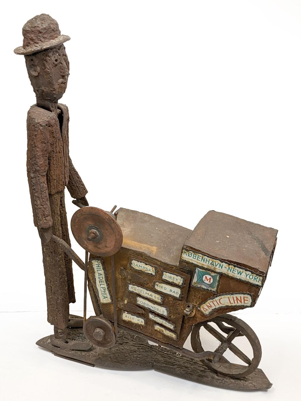 Iron folk art sculpture