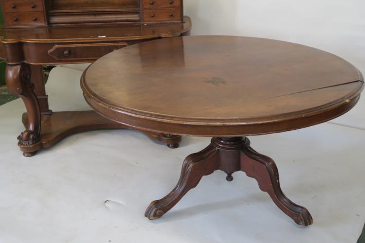 A Victorian mahogany tilt top breakfast table