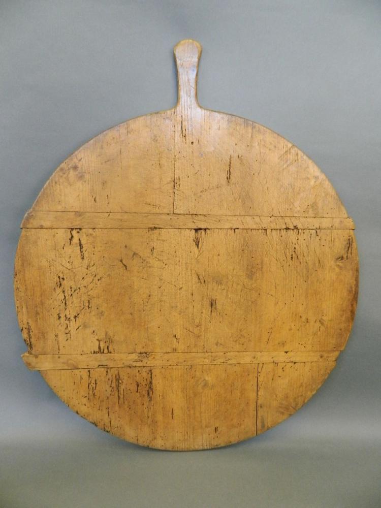 A large French pine breadboard, 23"