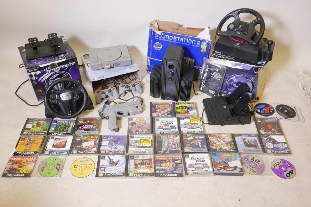 A Sony PlayStation games console