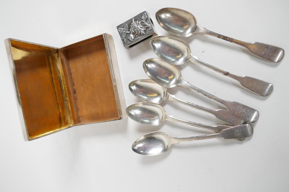 A hallmarked silver cigarette box (Birmingham 1922)