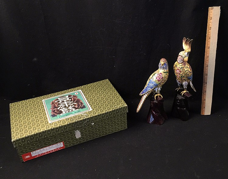 Cloisonne Birds, Lot of 2