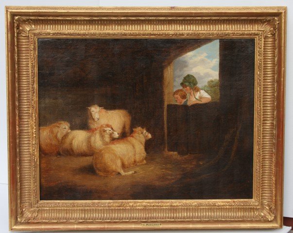 George Morland(Attributed to); English Oil Painting