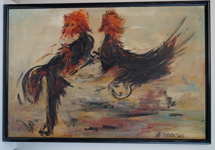 A. Marcus; 20th C. Abstact Oil Painting Signed