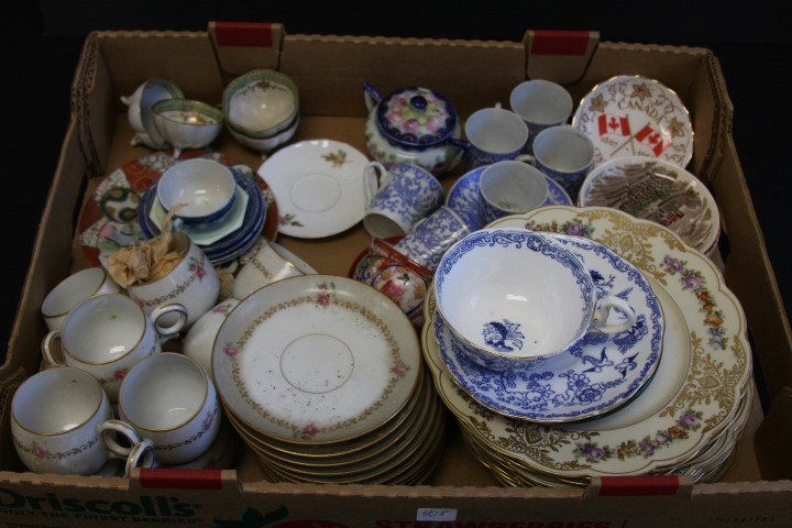 Box of Assorted Estate China and Porcelain