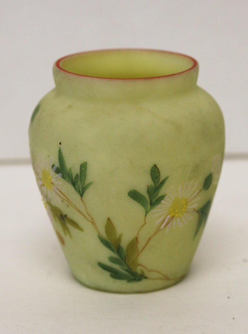 Mt. Washington Burmese Glass Urn Toothpick