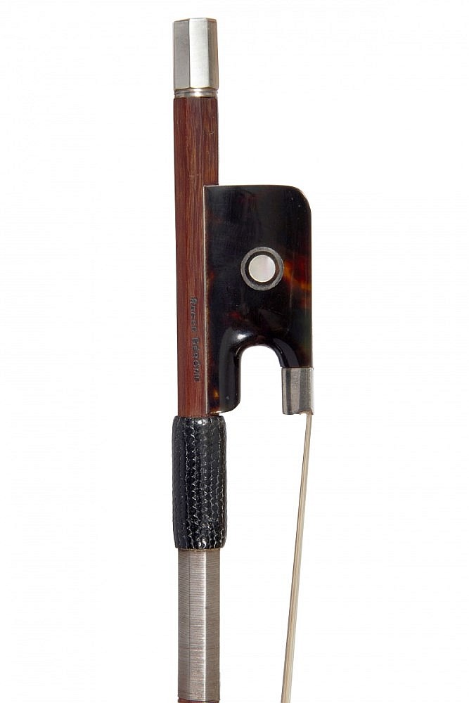 A French Silver-and-Tortoiseshell-Mounted Cello Bow by Roger Gérome