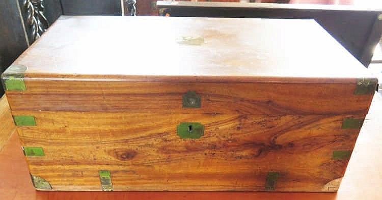A Nineteenth Century Camphor Wood Campaign Chest.