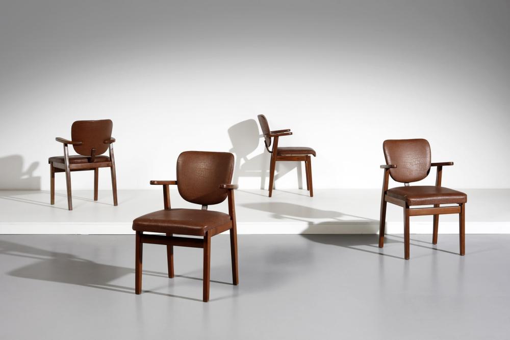 TAPIOVAARA ILMARI (1914 - 1999) Four Domus chairs
