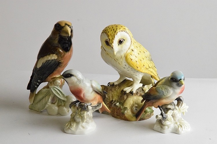Group Four Porcelain Bird Figures