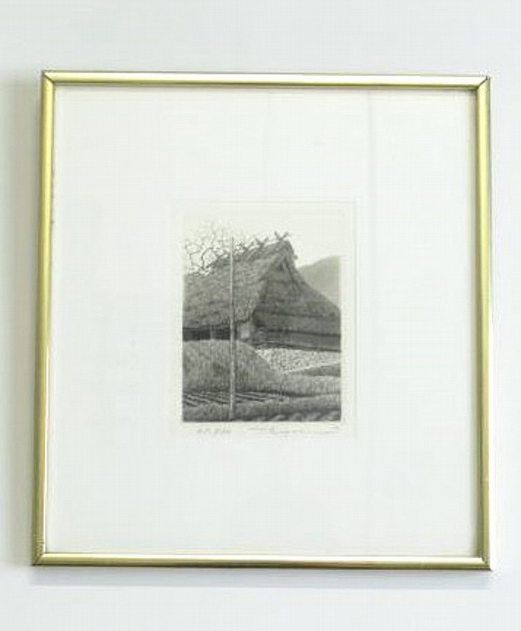 Signed Ryohei Tanaka (1933-) Etching