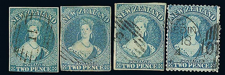 NEW ZEALAND 1855-72 The Chalon Head 2d collection