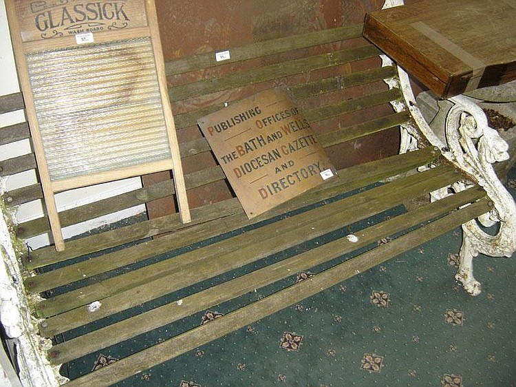 Victorian Coalbrookdale cast iron garden bench