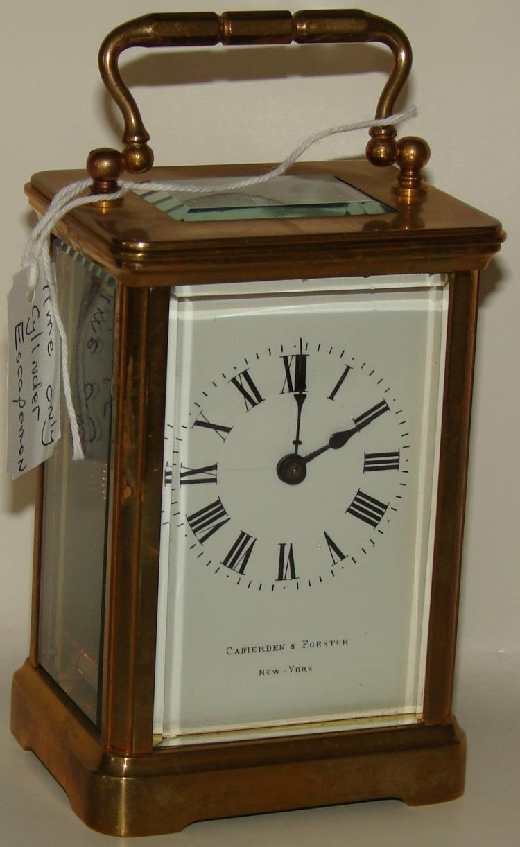 " Camerden & Forster " Signed Carriage Clock