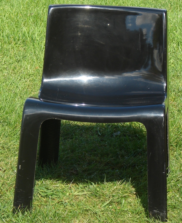 Wendell Castle Black Side Chair - Fibreglass