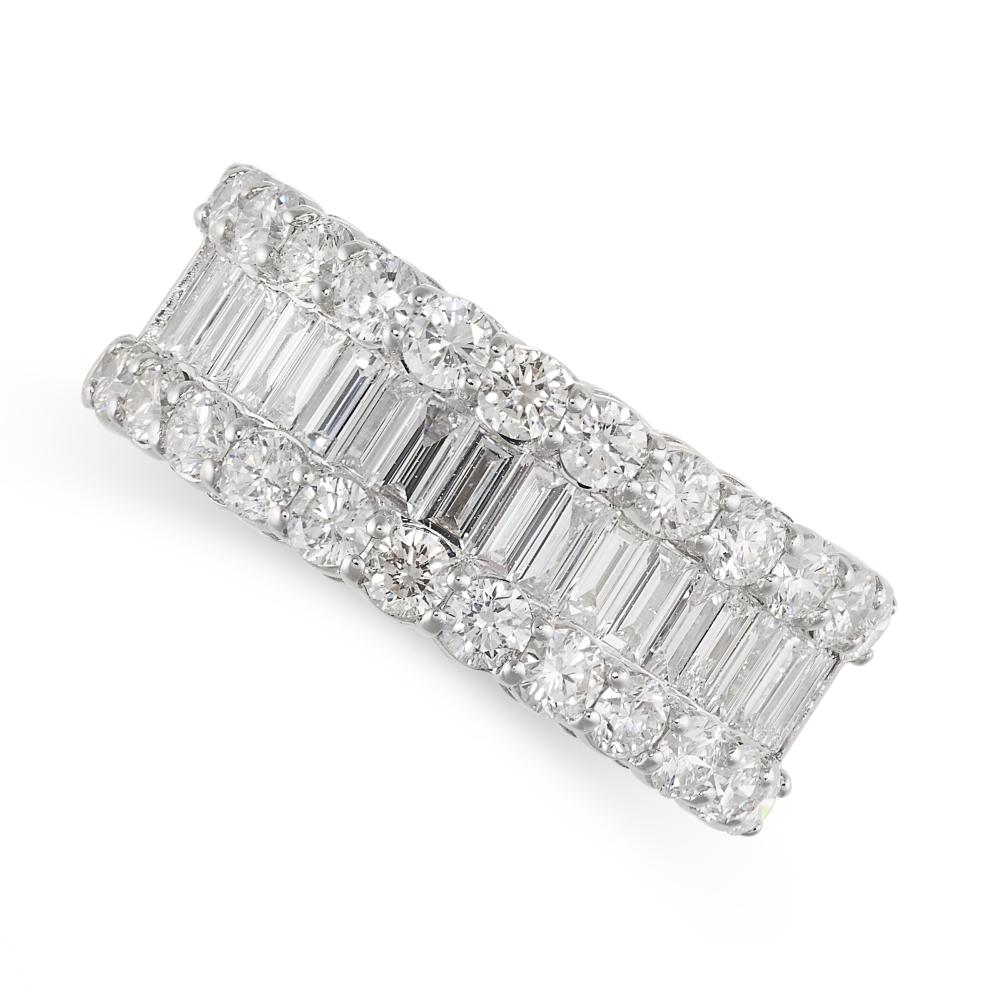 A DIAMOND HALF ETERNITY BAND RING