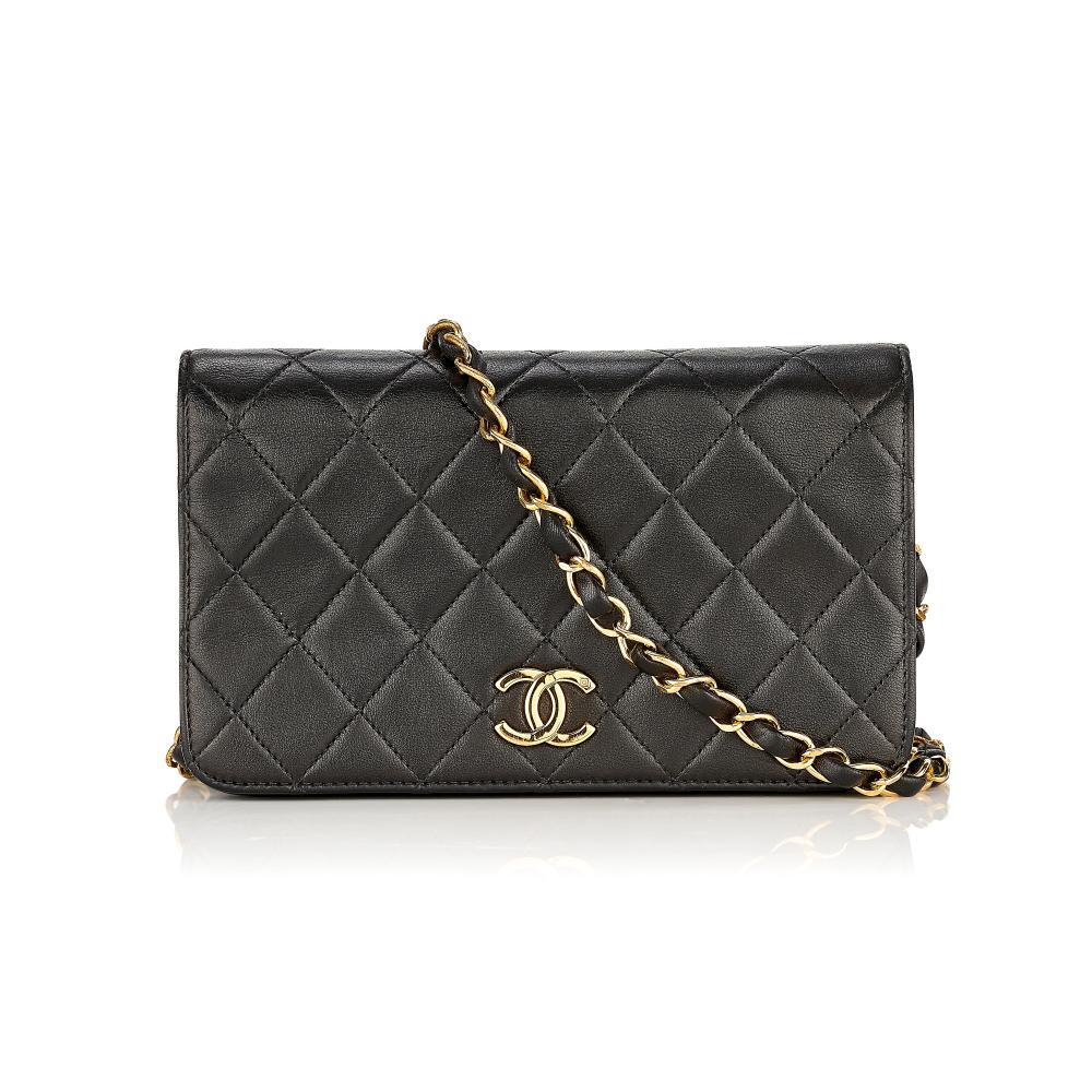 CHANEL, A VINTAGE MINI QUILTED FULL FLAP BAG quilted lamb leather