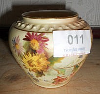 ROYAL WORCESTER BLUSH IVORY VASE (Hand Painted)