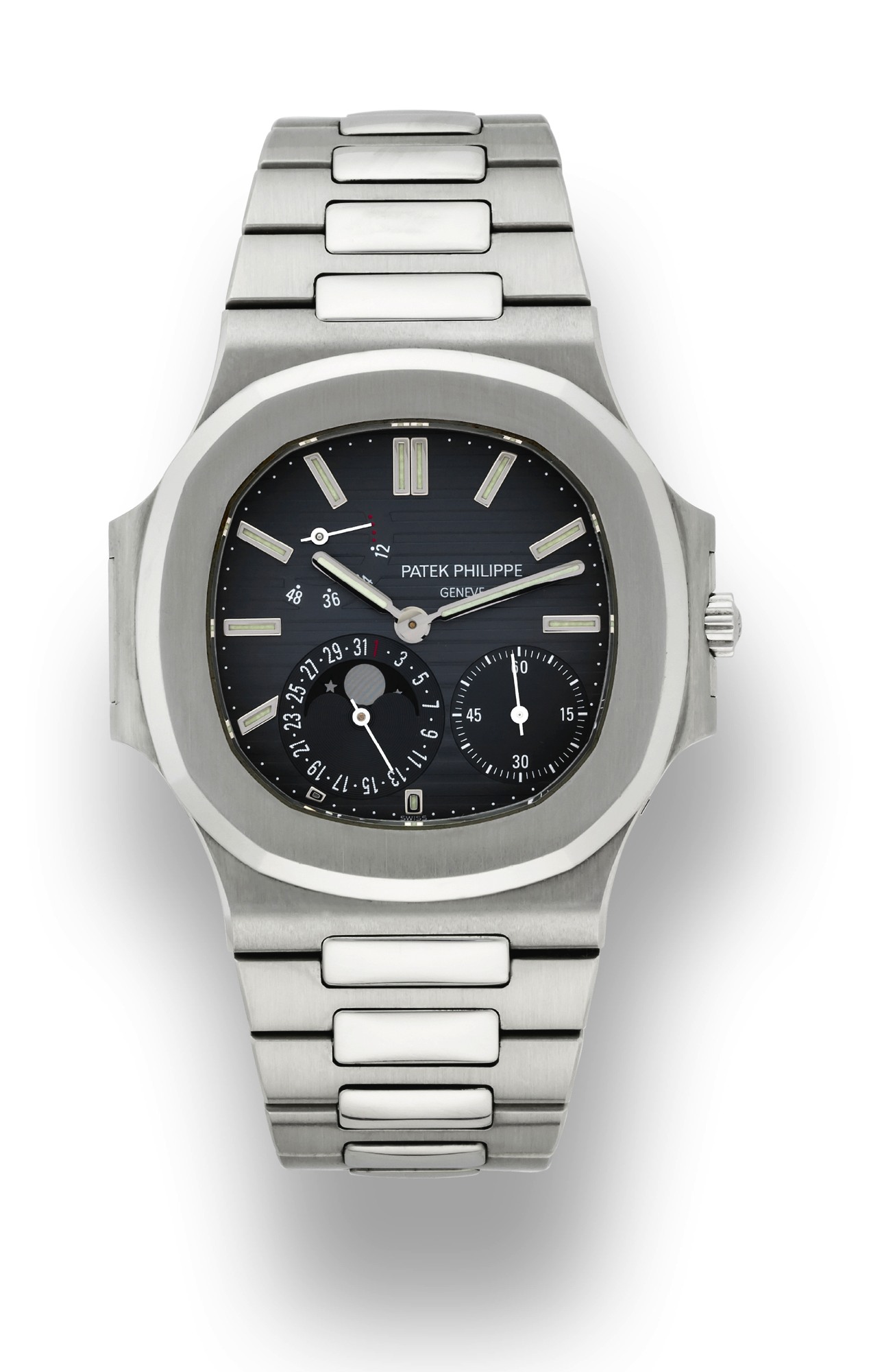 PATEK PHILIPPE, REF. 3712, NAUTILUS, STEEL Patek Philippe, Genève, "Nautilus", No. 3170664, Ref. 3712/ 1A-001. Made circa 2005