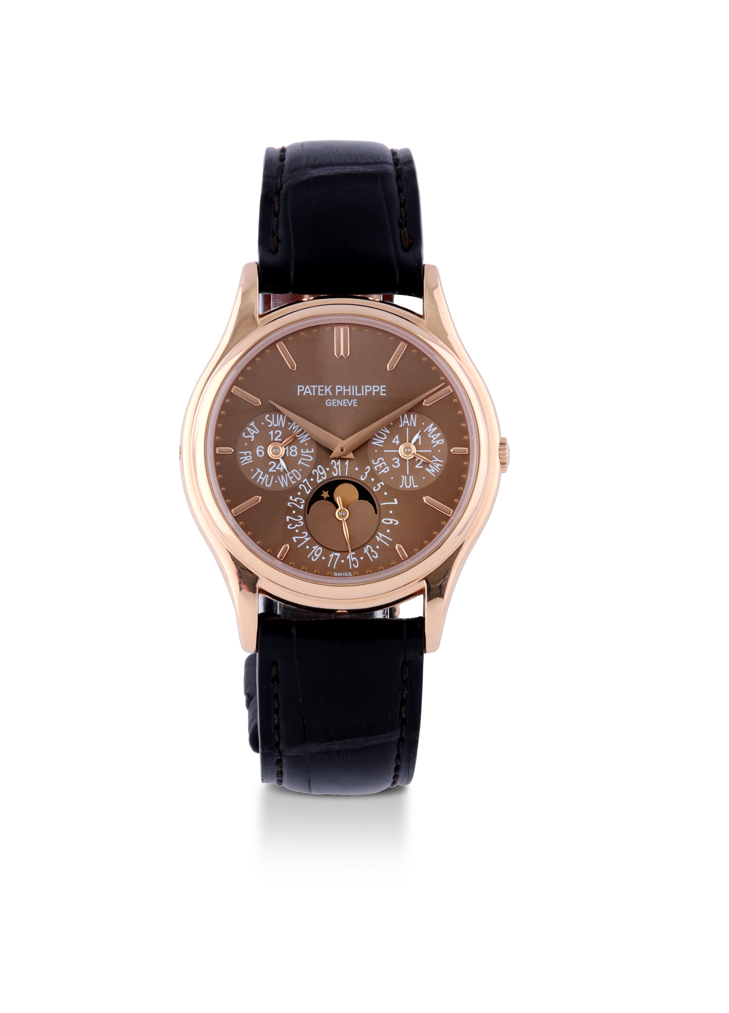 PATEK PHILIPPE PERPETUAL CALENDAR PINK GOLD Patek Philippe,case...