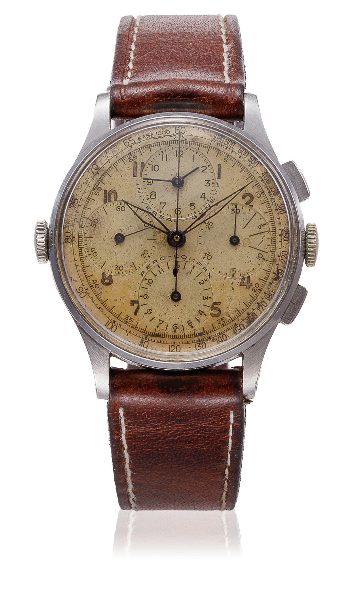 UNIVERSAL GENEVE "AERO-COMPAX", STAINLESS STEEL, CHRONOGRAPH