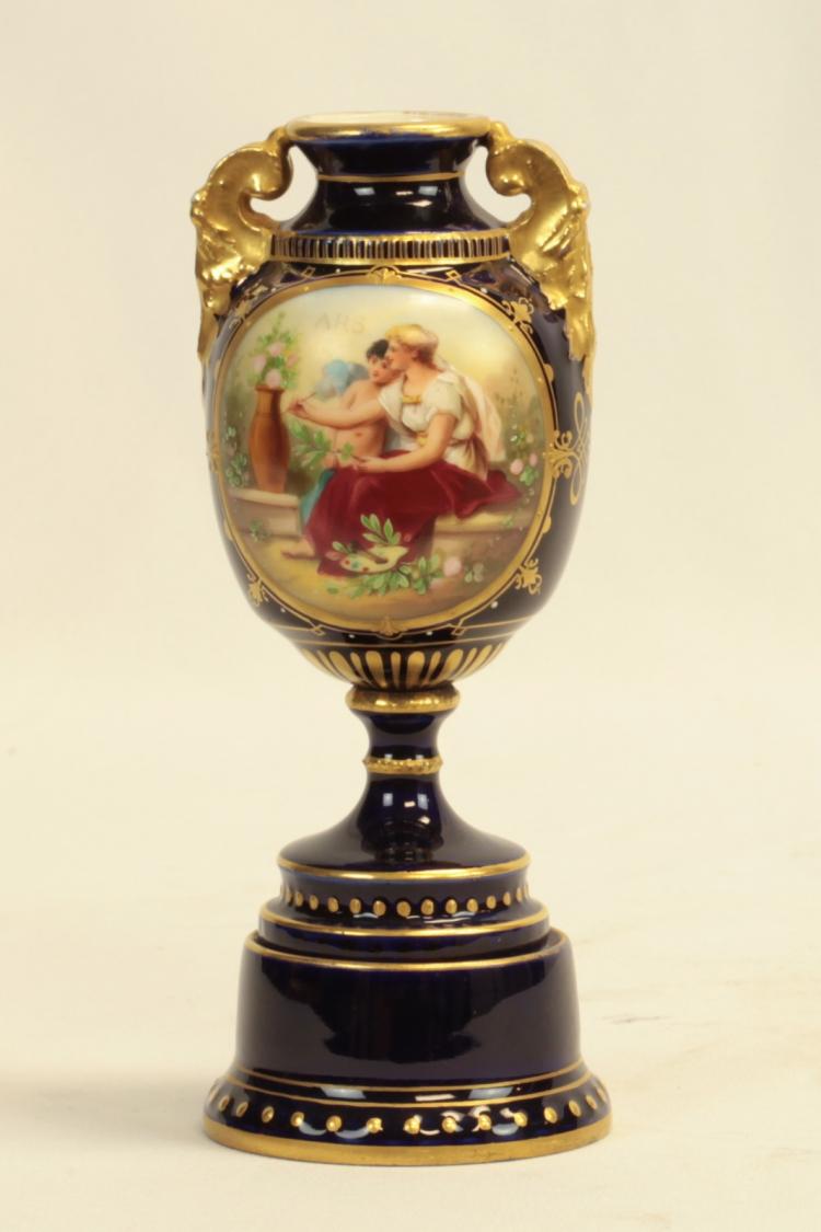 Royal Vienna 19th C. Porcelain Hand Painted Vase