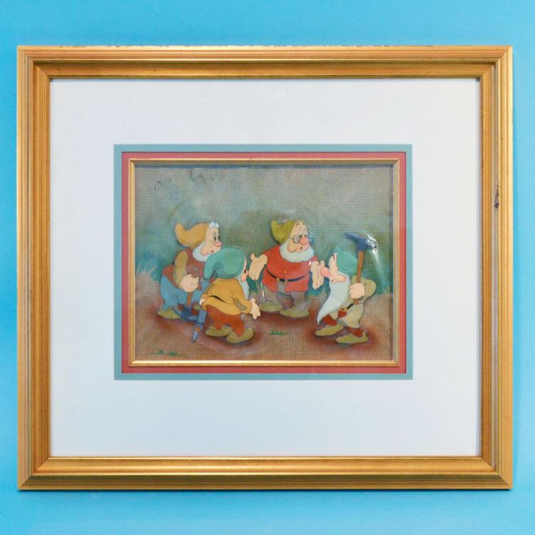 Snow White Dwarfs Production Cel