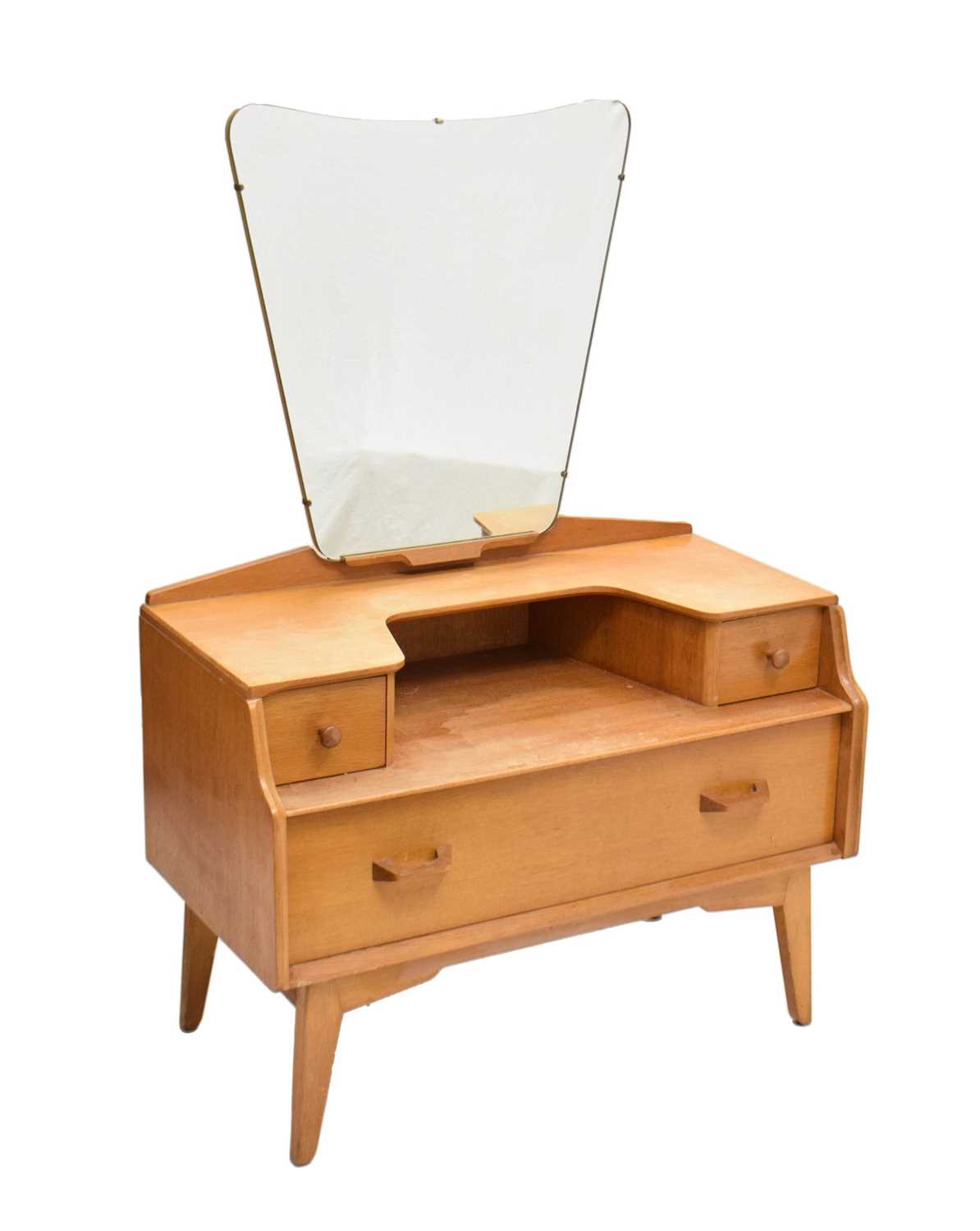 G-Plan oak mirror-backed dressing table