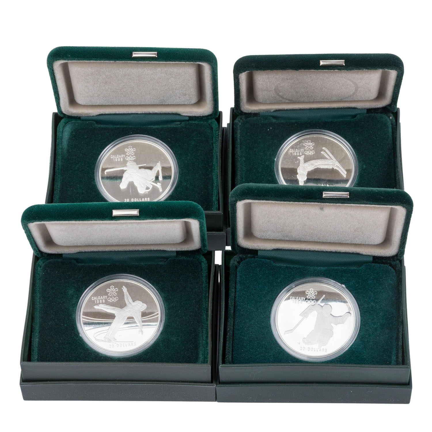 Kanada/SILBER 4x 20 Dollar PP Calgary 1988