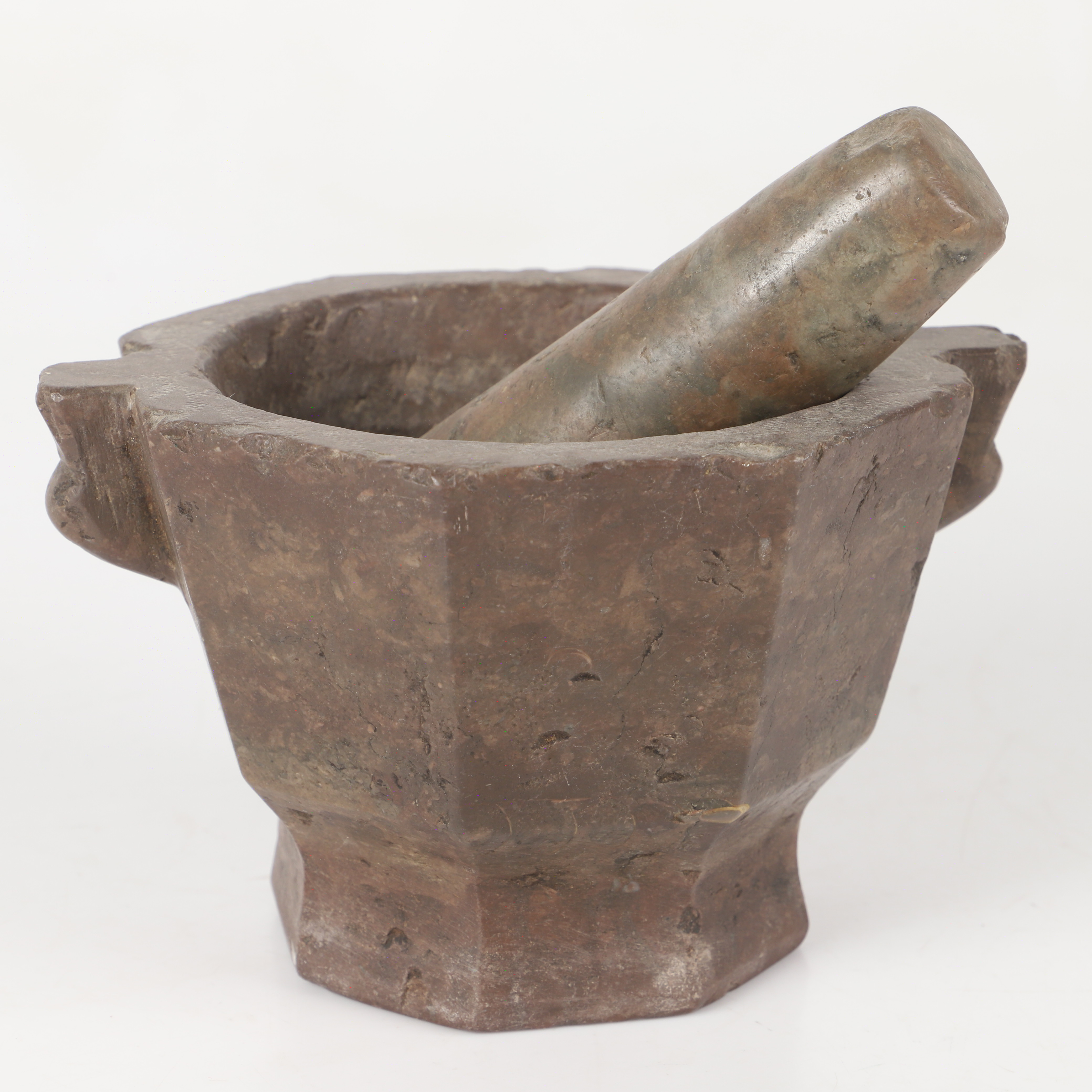 MORTEL MED STÖT, kalksten, 1700-/1800-tal.