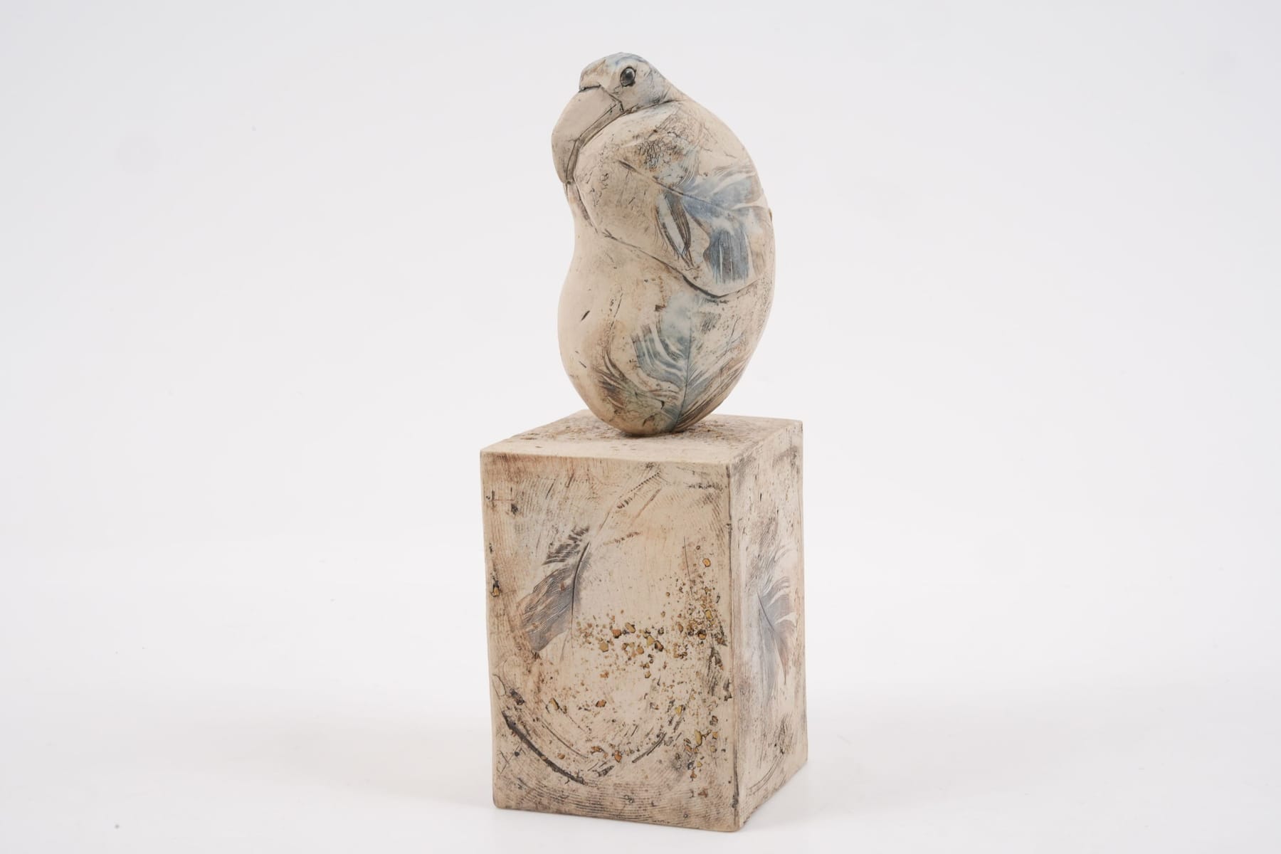 OIDENTIFIERAD KONSTNÄR, skulptur, fågel, gips